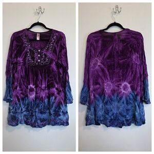 India Boutique Purple and Blue Tunic
